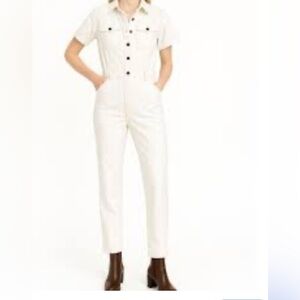 NWT Avec Les Filles Cream Denim Jumpsuit 27
